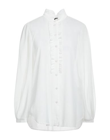 Les Copains Woman Shirt White Size 14 Polyester