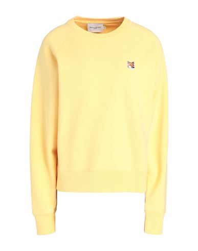 Shop Maison Kitsuné Woman Sweatshirt Yellow Size S Cotton