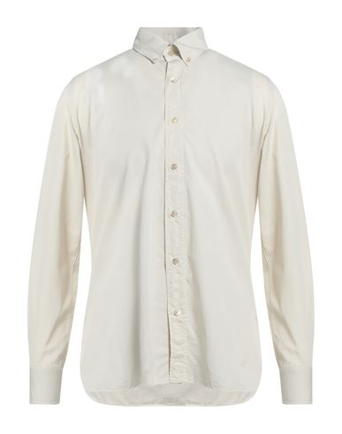 Luigi Borrelli Napoli Man Shirt Cream Size 15 ½ Cotton In White