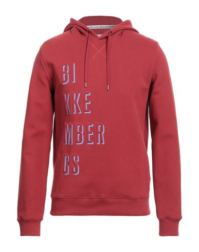 Bikkembergs Man Sweatshirt Brick Red Size M Cotton, Elastane