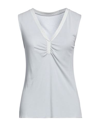 Purotatto Woman T-shirt Light Grey Size 6 Modal, Cashmere