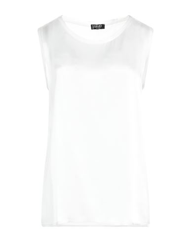 Liu •jo Woman Top White Size 10 Acetate, Silk In White