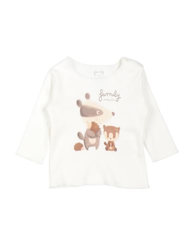 Aventiquattrore Babies'  Newborn Girl T-shirt Ivory Size 3 Cotton In White