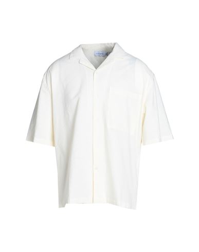 Topman Man Shirt Ivory Size Xl Cotton, Linen In White