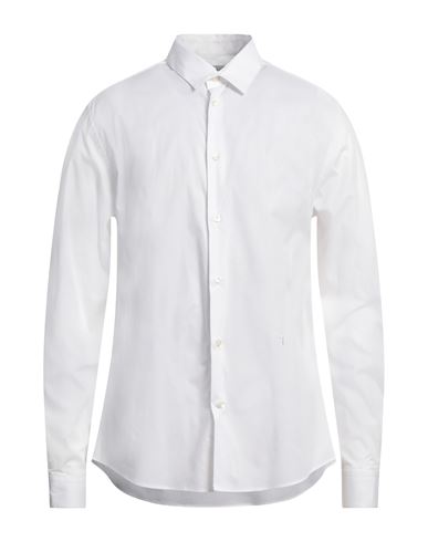 Shop Trussardi Man Shirt White Size 15 ½ Cotton, Elastane