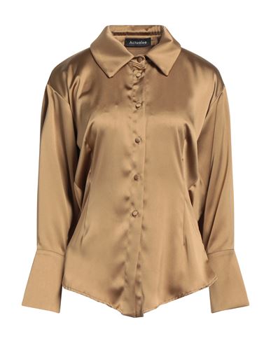 Actualee Woman Shirt Camel Size 10 Polyester In Neutral