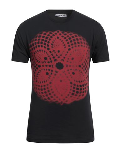 Acne Studios Man T-shirt Black Size Xl Cotton