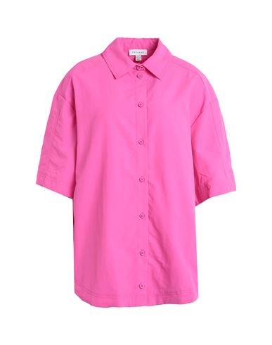 Topshop Woman Shirt Fuchsia Size 8 Nylon In Pink