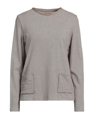 Purotatto Woman T-shirt Dove Grey Size 6 Cotton
