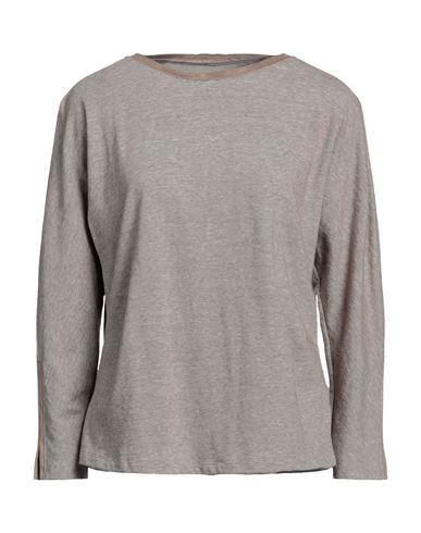 Purotatto Woman T-shirt Dove Grey Size 8 Cotton