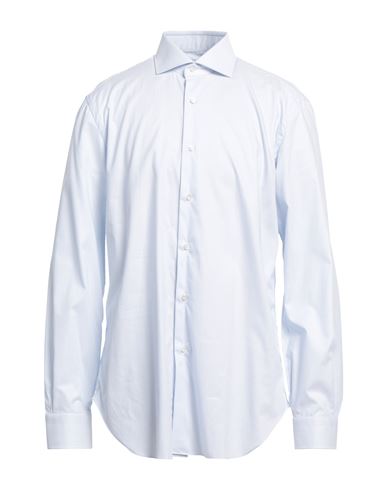 Barba Napoli Man Shirt Sky Blue Size 16 Cotton