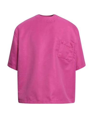 Valentino Man T-shirt Fuchsia Size L Polyamide In Pink