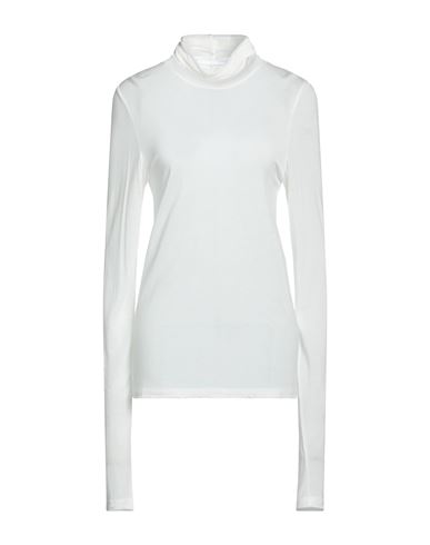 Meimeij Woman T-shirt White Size 6 Lycra, Cashmere