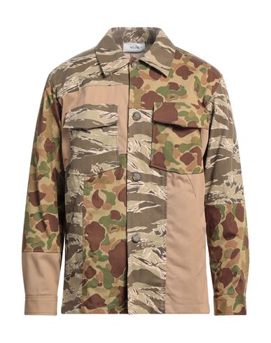 Aglini Man Shirt Military Green Size Xl Cotton