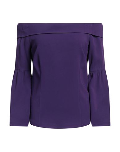 Etro Woman Top Purple Size 12 Viscose, Acetate, Elastane