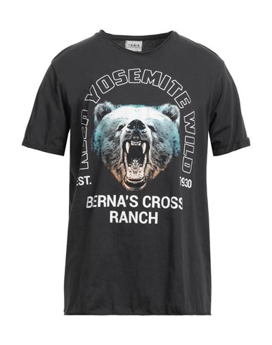 Berna Man T-shirt Lead Size Xxl Cotton In Grey