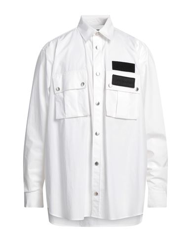 Balmain Man Shirt White Size 16 Cotton
