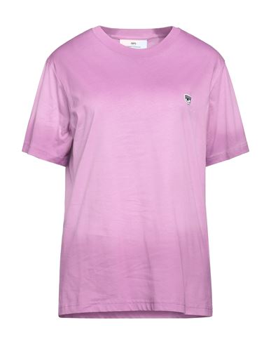 Chiara Ferragni Woman T-shirt Mauve Size L Cotton In Purple