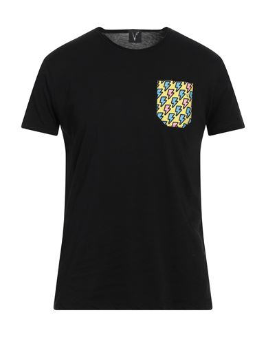 V2® Brand V2 Brand Man T-shirt Black Size Xxl Cotton