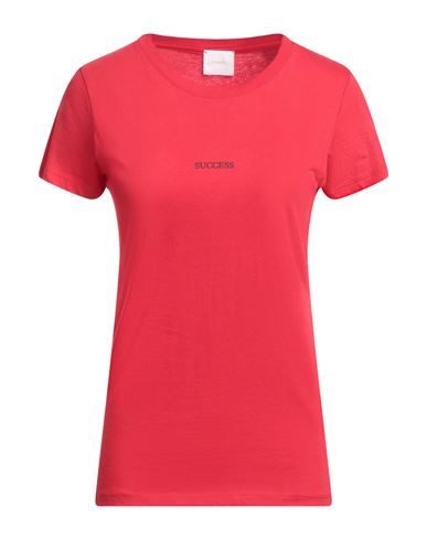 Merci .., Woman T-shirt Red Size L Cotton