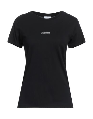 Merci .., Woman T-shirt Black Size M Cotton