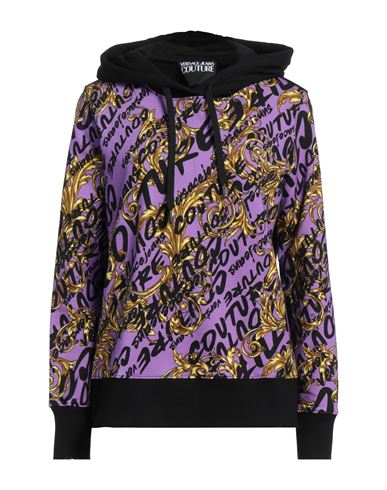 Versace Jeans Couture Woman Sweatshirt Purple Size Xl Cotton