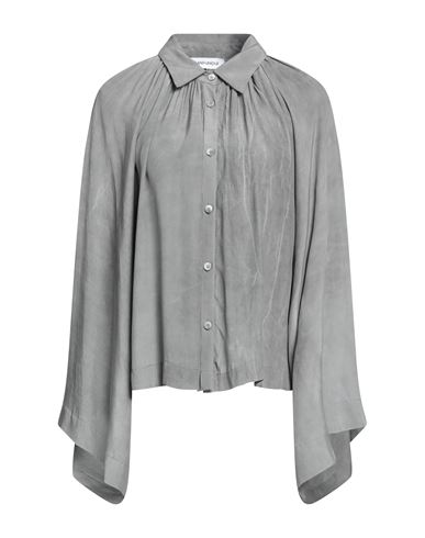 Brand Unique Woman Shirt Grey Size 2 Viscose, Rayon