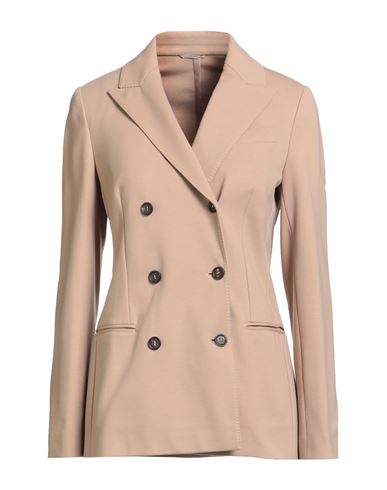 Brunello Cucinelli Woman Blazer Beige Size 4 Cotton, Polyamide, Elastane In Neutral