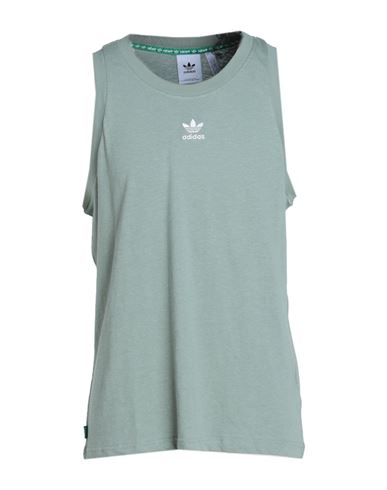 Adidas Originals Essentials+ Made With Hemp Tank Top Man T-shirt Sage Green  Size L Cotton, Hemp | ModeSens