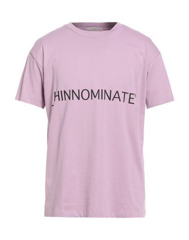 Hinnominate Man T-shirt Lilac Size M Cotton In Purple