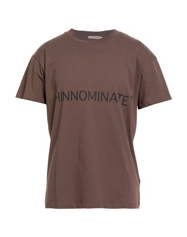 Hinnominate Man T-shirt Brown Size M Cotton In Brown