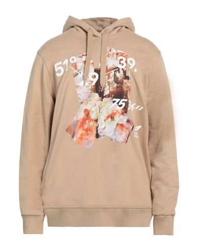Burberry Man Sweatshirt Sand Size L Cotton, Elastane In Beige