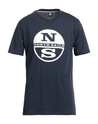North Sails Man T-shirt Navy Blue Size Xxl Cotton