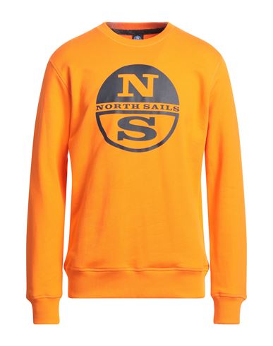 North Sails Man Sweatshirt Orange Size Xxl Cotton