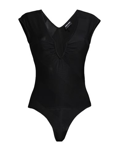 Giorgio Armani Woman Bodysuit Black Size 4 Viscose, Elastane