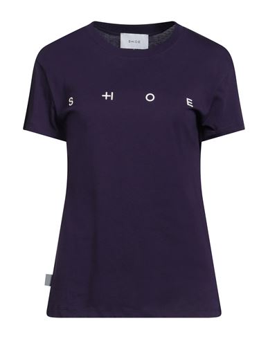 Shoe® Shoe Woman T-shirt Purple Size L Cotton