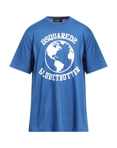 Dsquared2 Man T-shirt Pastel Blue Size L Cotton