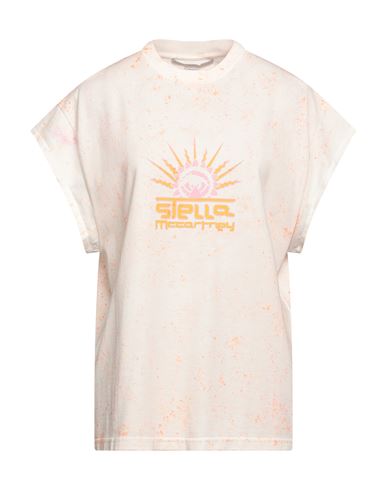 Stella Mccartney Woman T-shirt Apricot Size 6-8 Cotton In Orange