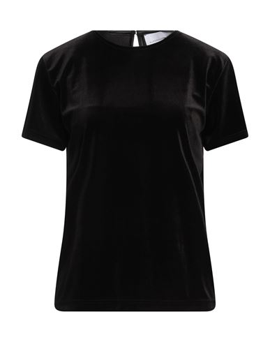 Alessandra Gallo Woman T-shirt Black Size 6 Polyester, Elastane