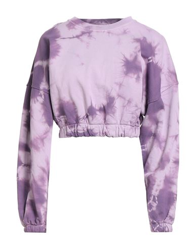Hinnominate Woman Sweatshirt Lilac Size L Cotton