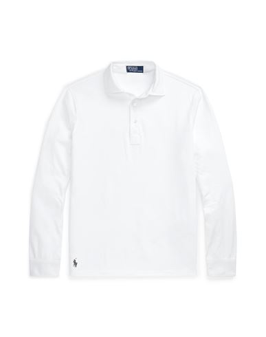 Polo Ralph Lauren Custom Slim Fit Jersey Polo Shirt Man Polo Shirt White Size Xxl Cotton