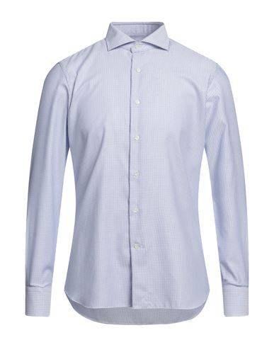 Alessandro Gherardi Man Shirt Sky Blue Size 16 Cotton