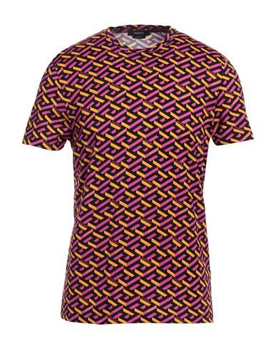 Shop Versace Man T-shirt Magenta Size Xxl Cotton