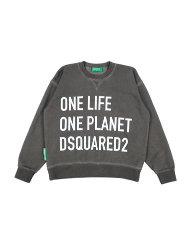 Shop Dsquared2 Toddler Boy Sweatshirt Lead Size 6 Cotton, Elastane In Grey