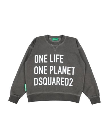 Dsquared2 Toddler Boy Sweatshirt Lead Size 6 Cotton, Elastane In Grey