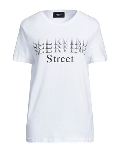 Scervino Woman T-shirt White Size M Cotton, Elastane