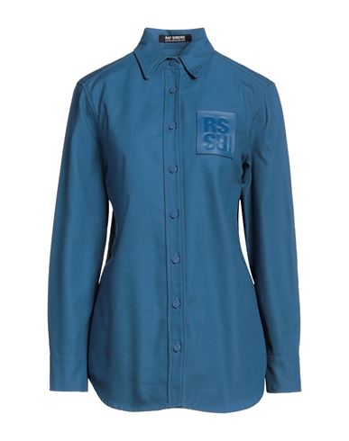 Raf Simons Woman Denim Shirt Slate Blue Size L Cotton