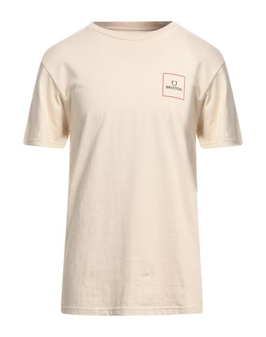 Brixton Man T-shirt Beige Size Xl Cotton
