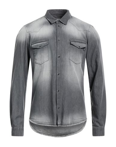 Daniele Alessandrini Homme Man Shirt Grey Size Xxl Cotton