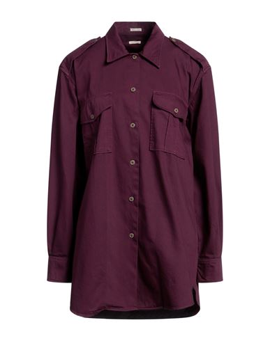 Massimo Alba Woman Shirt Mauve Size L Cotton In Purple